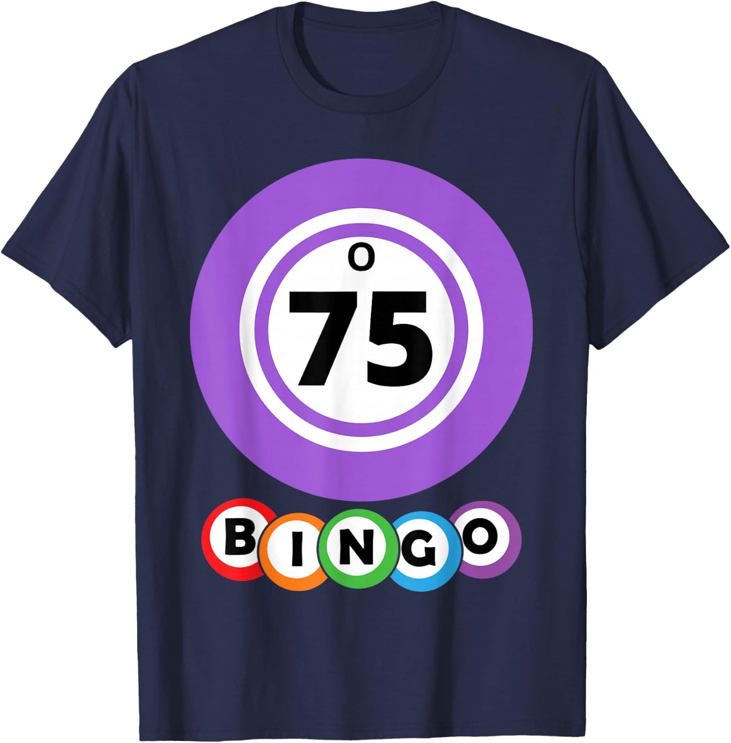 Lucky Bingo O75 Group Bingo Costume T-Shirt - T-Shirt | Navy