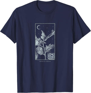 Occult Psychoactive Jimson Weed Gothic Grunge Tarot Trip T-Shirt - T-Shirt | Navy