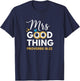 Christian Mrs Good Thing Proverbs 18:22 Wife Scripture T-Shirt - T-Shirt | Navy