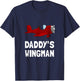 Daddys Wingman Airplane Funny T-Shirt - T-Shirt | Navy