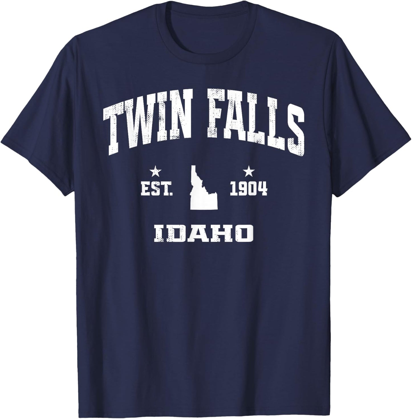 Twin Falls Idaho ID Vintage Throwback Classic Souvenir T-Shirt - T-Shirt | Navy