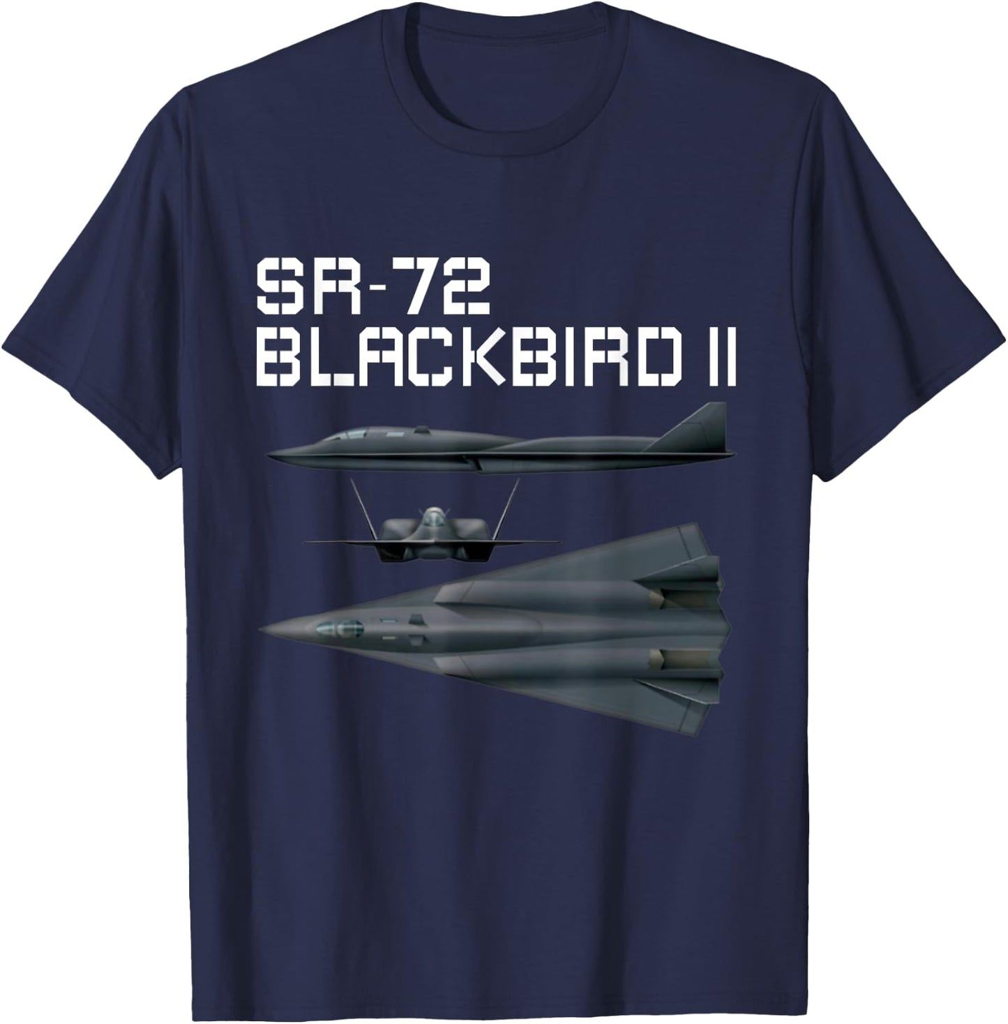 Fun American Military Aviation SR-72 Blackbird II In Action. T-Shirt - T-Shirt | Navy