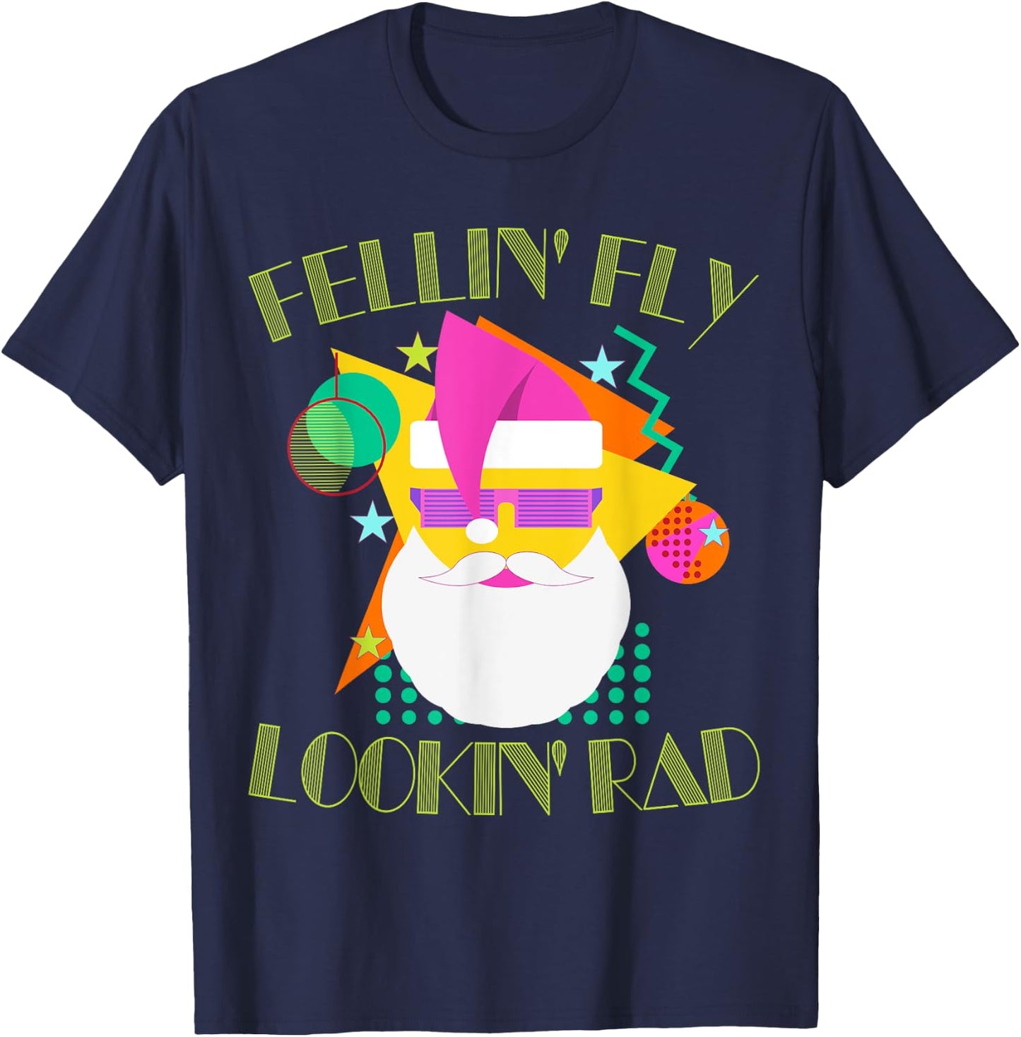 Rad 80s Christmas Vintage Eighties An 80s Costume T-Shirt - T-Shirt | Navy