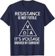 Physics Physicist - Resistance Is Not Futile T-Shirt - T-Shirt | Navy