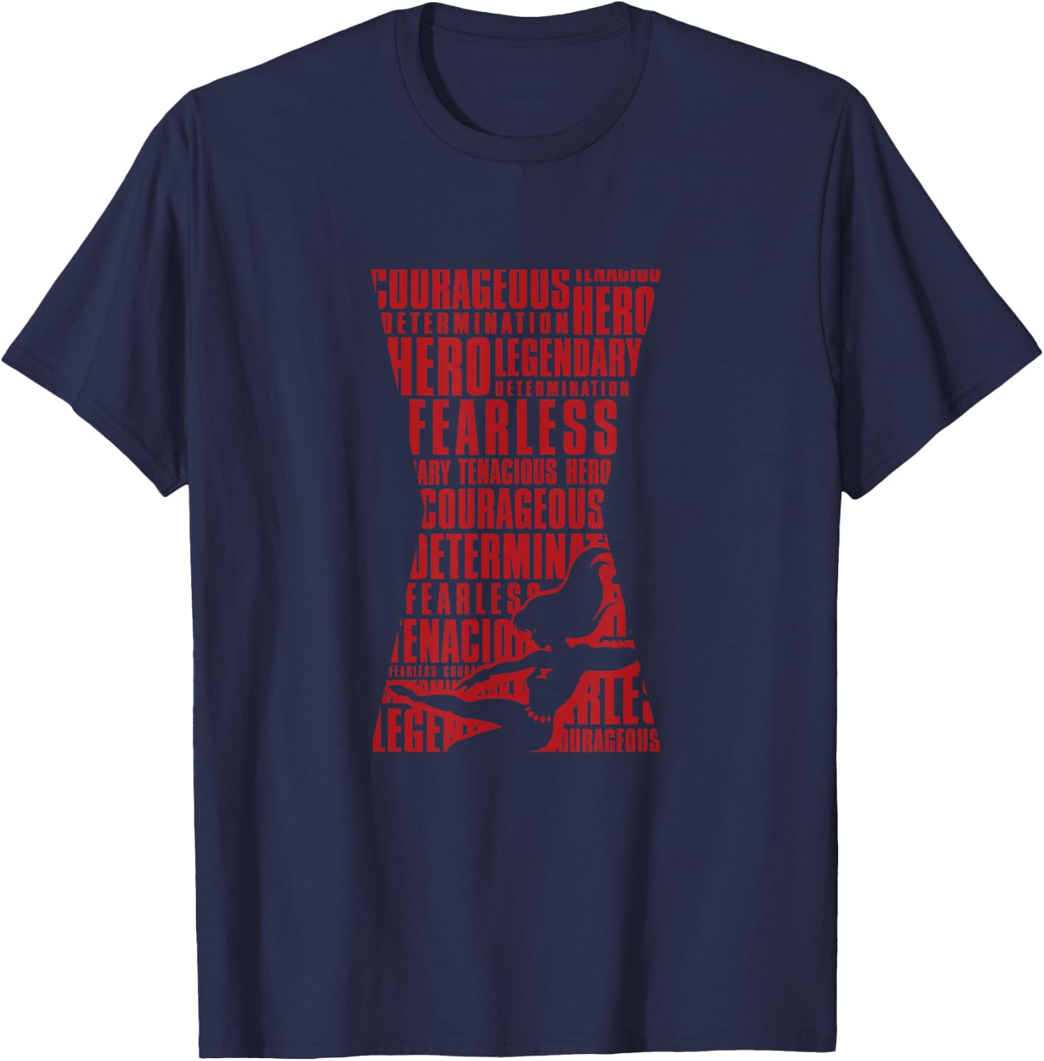 Marvel Black Widow Hourglass Empowering Words T-Shirt - T-Shirt | Navy