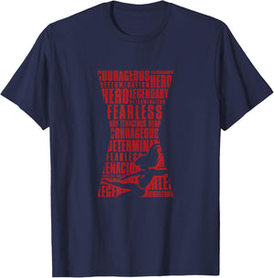 Marvel Black Widow Hourglass Empowering Words T-Shirt - T-Shirt | Navy