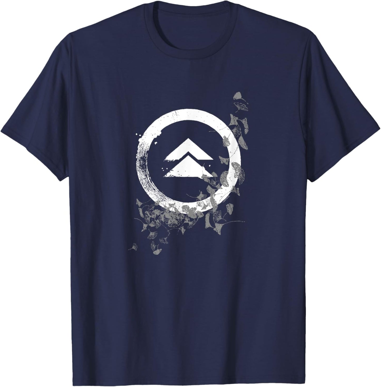 Ghost of Tsushima Crest with Leaves T-Shirt - T-Shirt | Navy