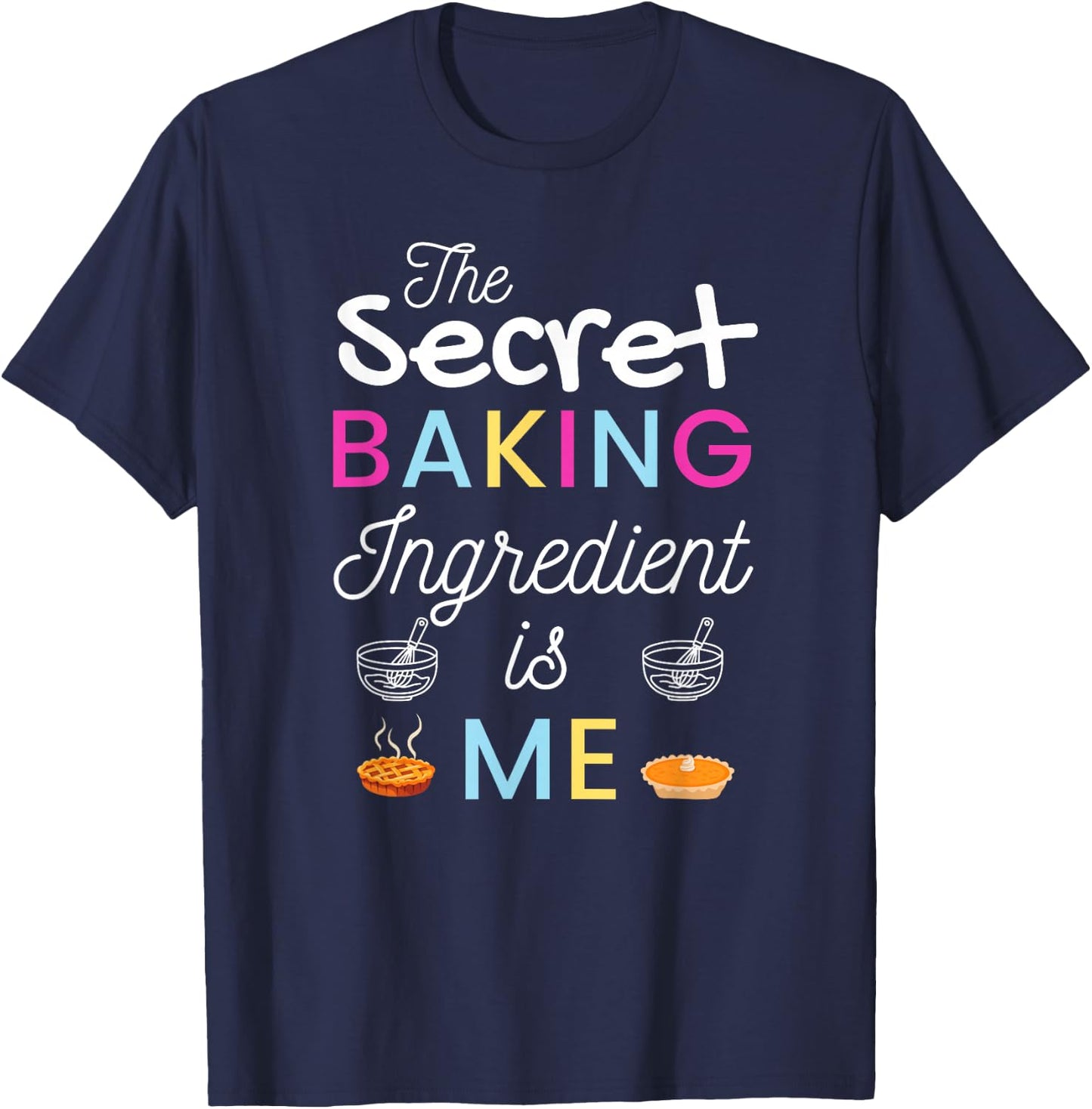 Secret Ingredient Is Me Funny Retro Cooking Baking T-Shirt - T-Shirt | Navy