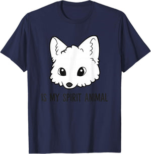 Arctic Fox Is My Spirit Animal Love Artic Foxes T-Shirt - T-Shirt | Navy