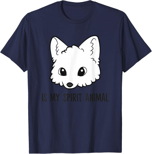 Arctic Fox Is My Spirit Animal Love Artic Foxes T-Shirt - T-Shirt | Navy