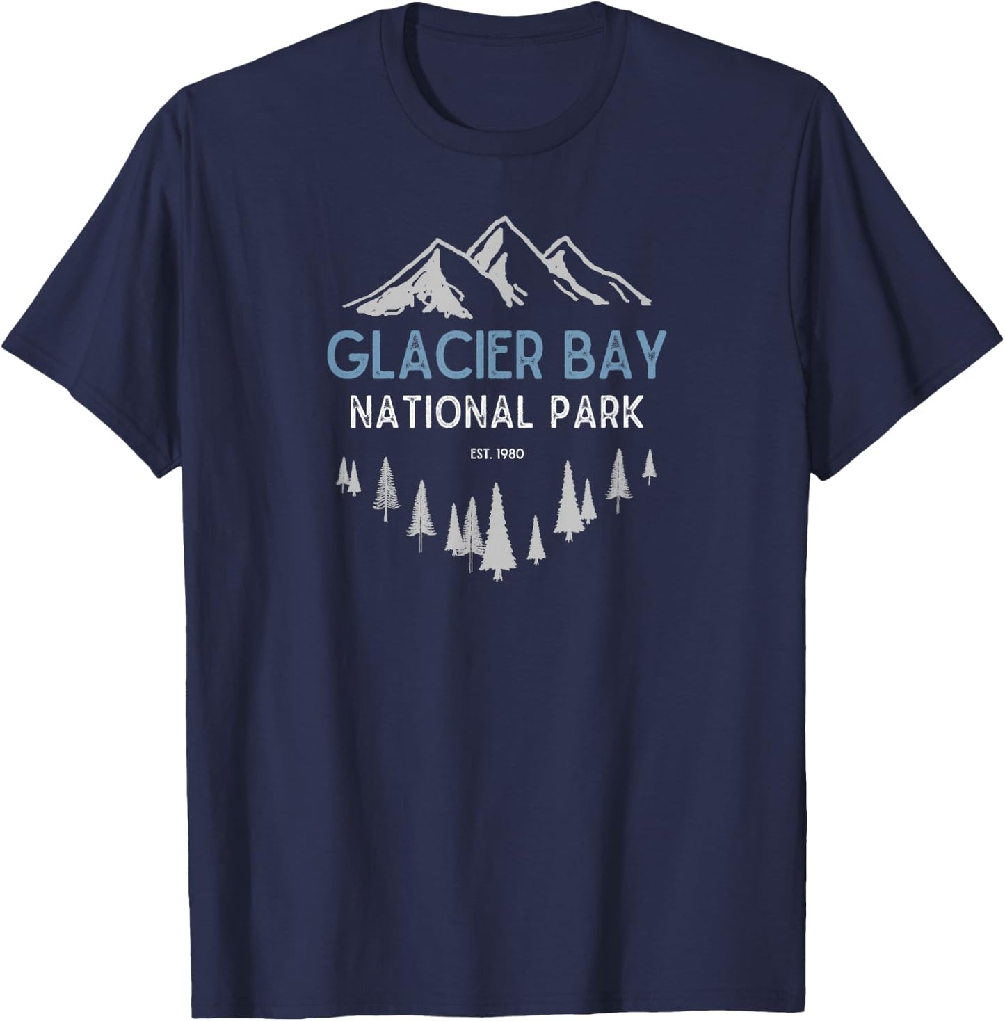 Glacier Bay National Park Vintage Alaska Shirt T-Shirt - T-Shirt | Navy