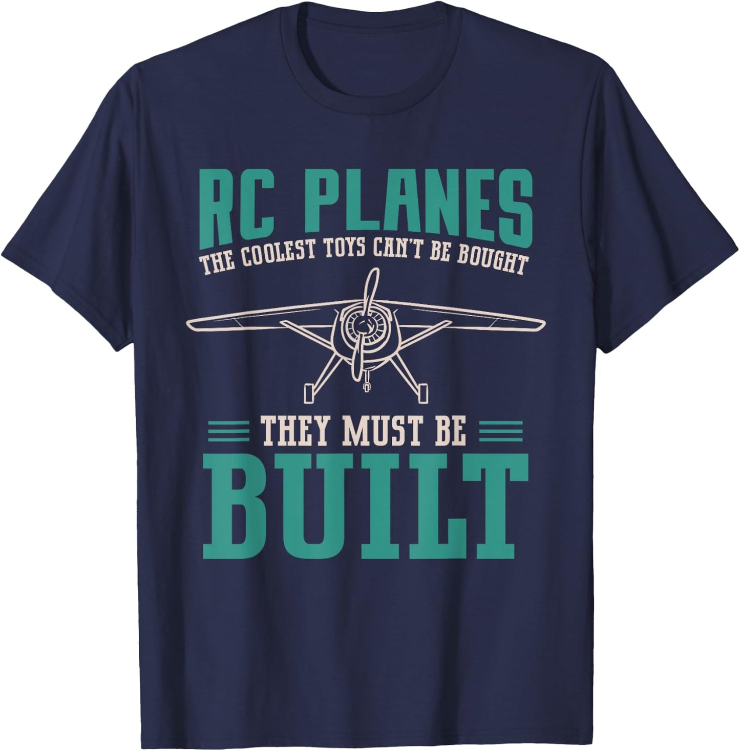 RC Plane Building Radio Controlled Airplane T-Shirt - T-Shirt | Navy