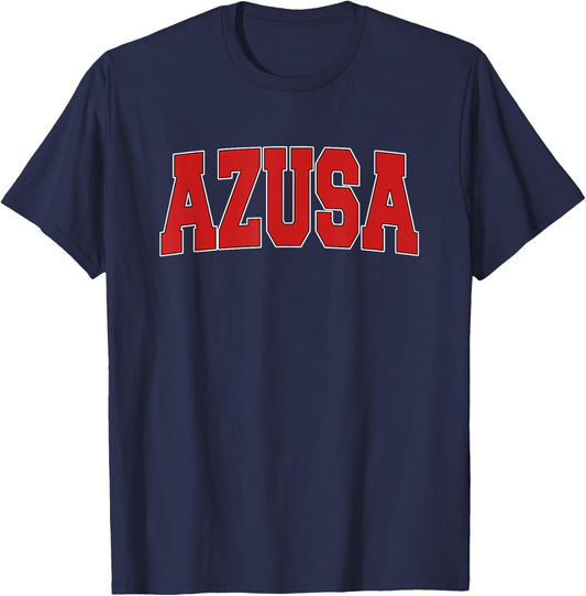 AZUSA CA CALIFORNIA Varsity Style USA Vintage Sports T-Shirt - T-Shirt | Navy