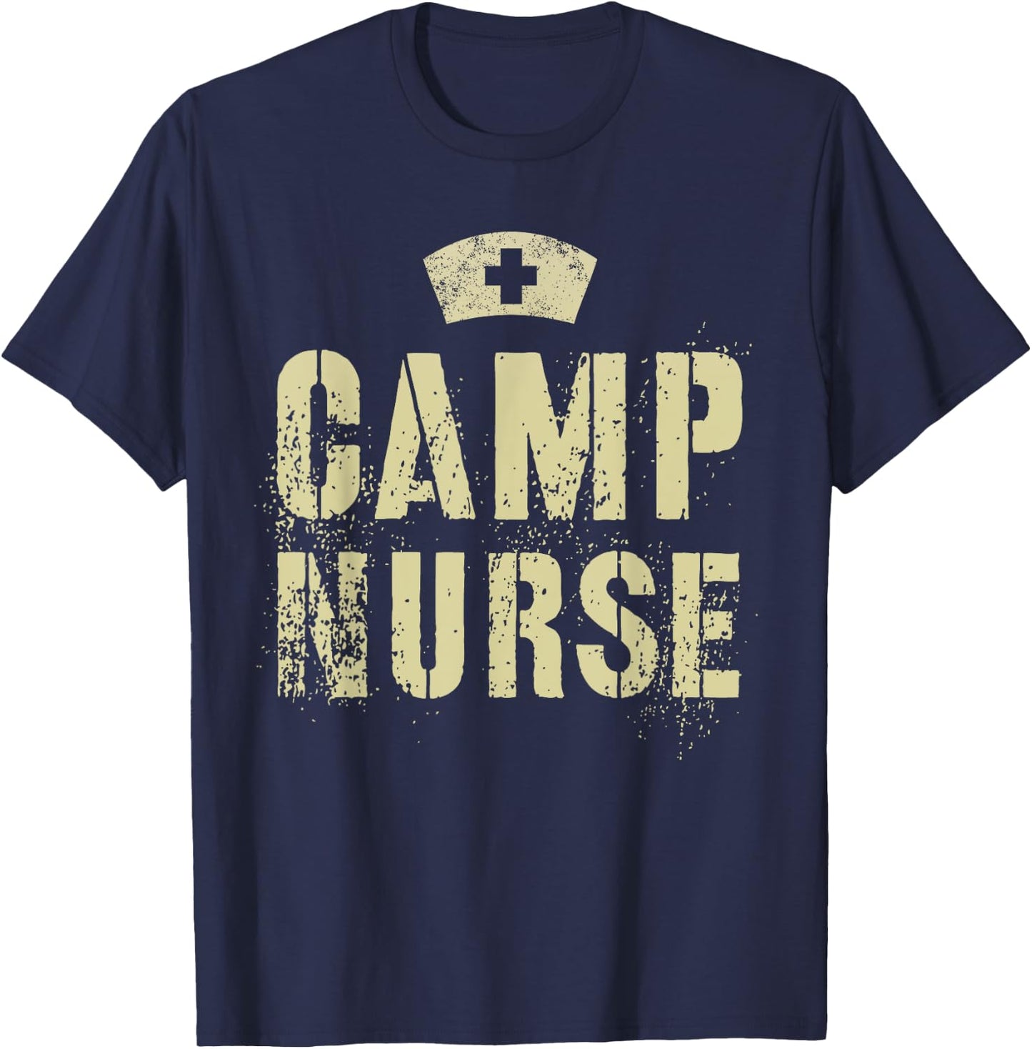 Vintage CAMP NURSE Nursing School RN NP Girls Camping Trip T-Shirt - T-Shirt | Navy