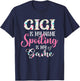 Gigi Is My Name Spoiling Is My Game Flower Grandma T-Shirt - T-Shirt | Navy
