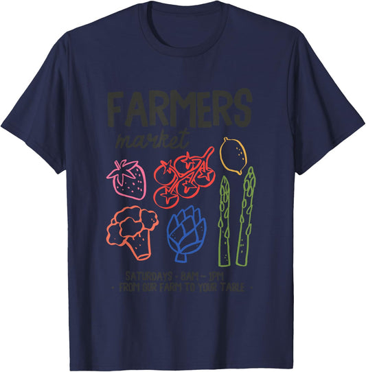 Farmers Market Fresh Produce From Our Farm To Table T-Shirt - T-Shirt | Navy
