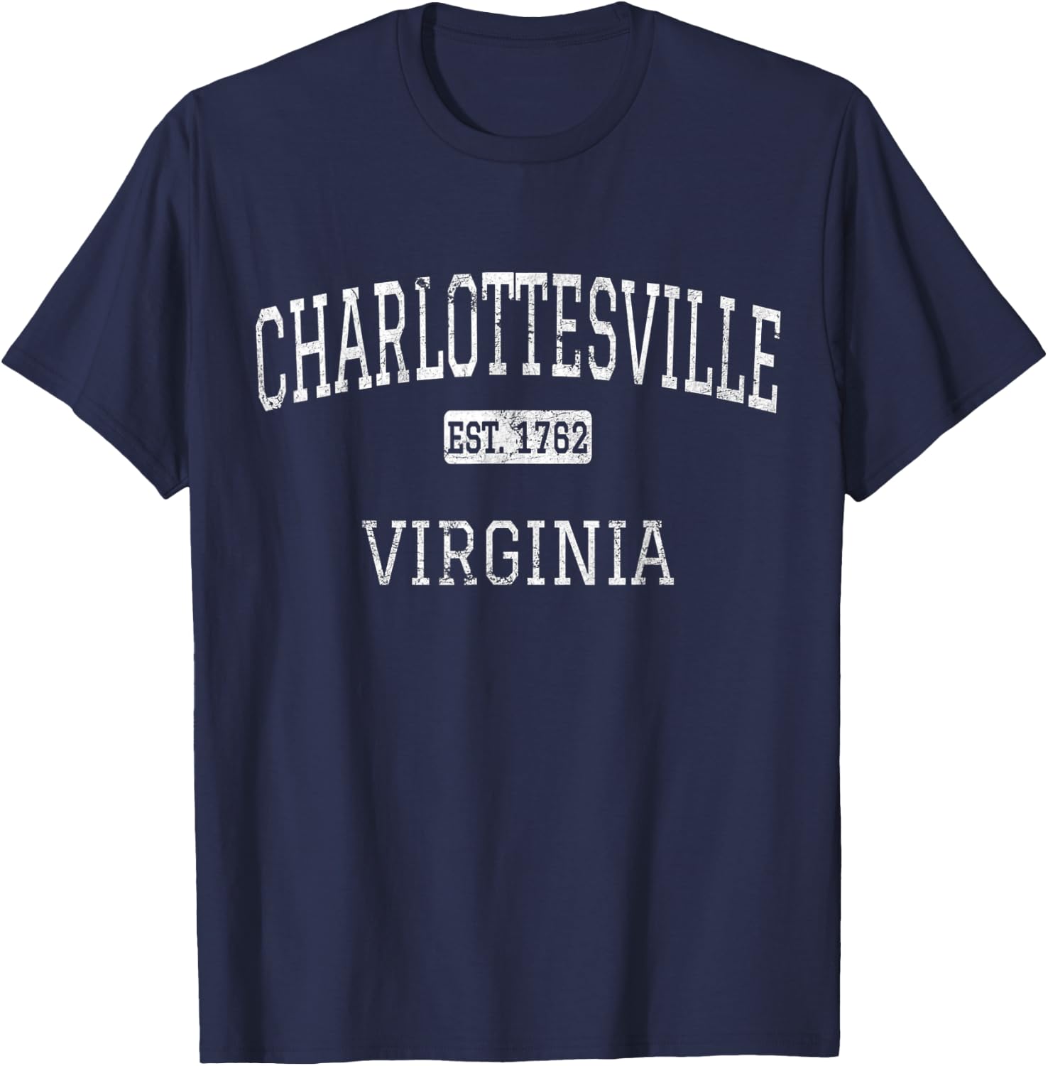 Charlottesville Virginia VA Vintage T-Shirt - T-Shirt | Navy