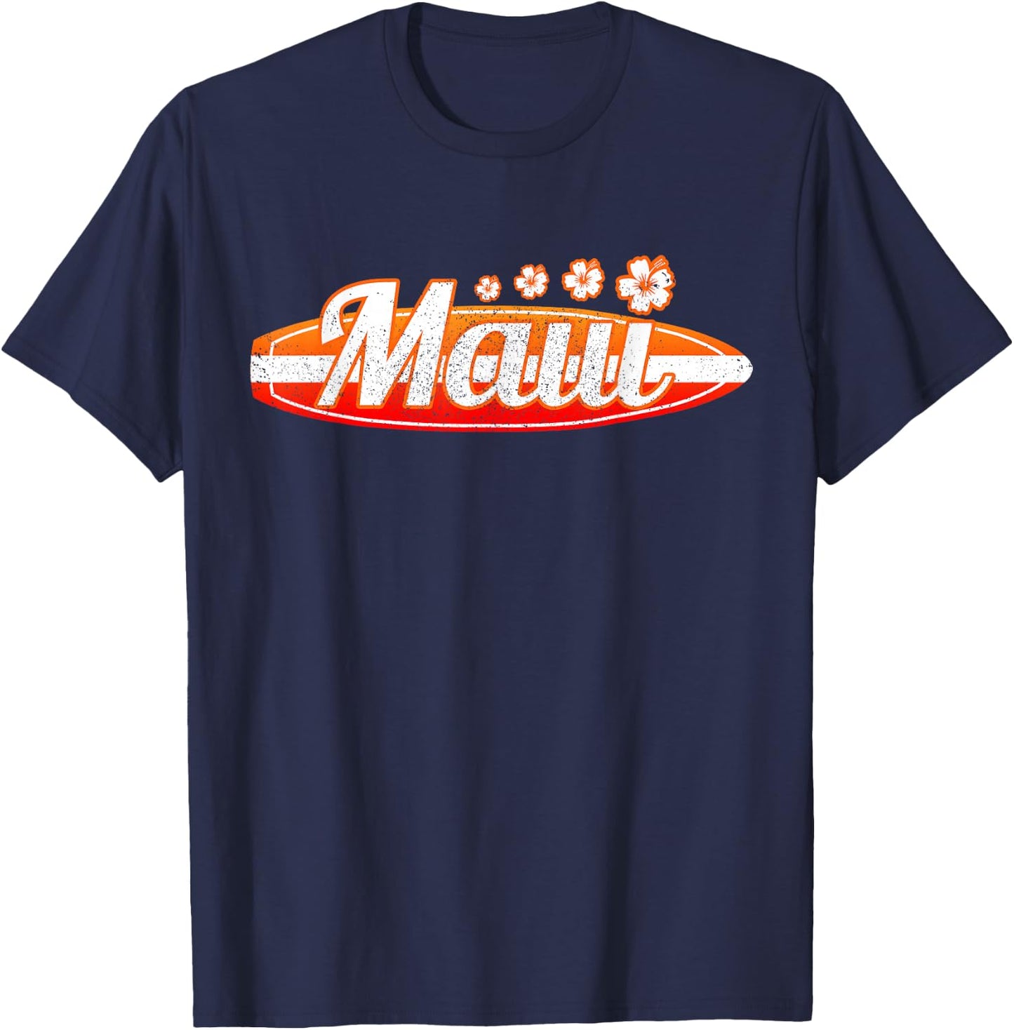 Maui Hawaiian Surf Shirt Hawaii Souvenir Gift T-Shirt - T-Shirt | Navy