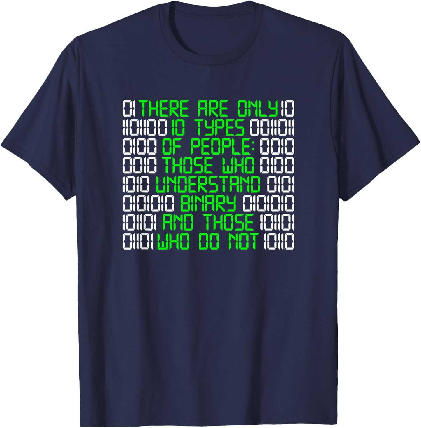 There are only 10 Types of People Binary T-Shirt - T-Shirt | Navy