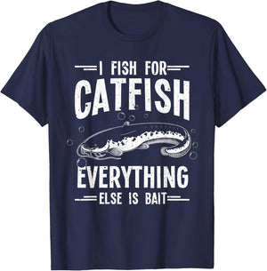 Funny Catfishing Design Women Catfish Fishing Hunter T-Shirt - T-Shirt | Navy