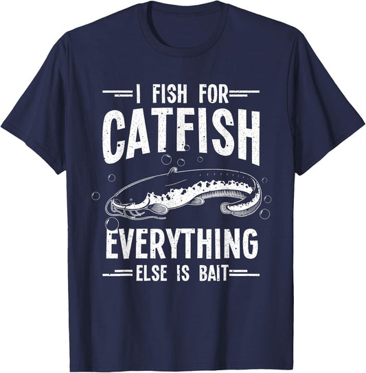 Funny Catfishing Design Women Catfish Fishing Hunter T-Shirt - T-Shirt | Navy