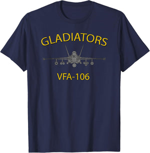 VFA-106 Gladiators Season F-18 Super Hornet T-Shirt - T-Shirt | Navy