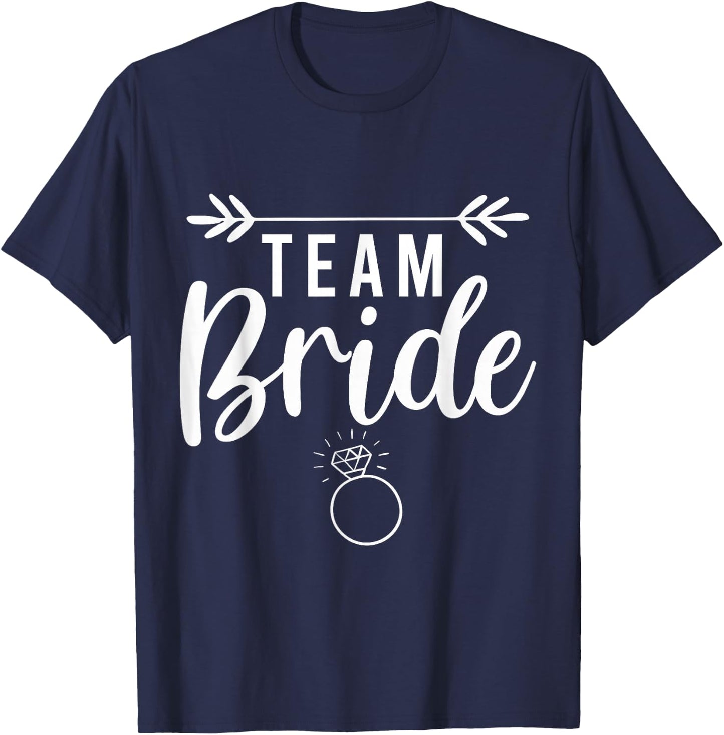 Team Bride Wedding Party Bridesmaid T-Shirt - T-Shirt | Navy