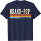 Grand-POP Vintage Grandpa Retro Fathers Day T-Shirt - T-Shirt | Navy