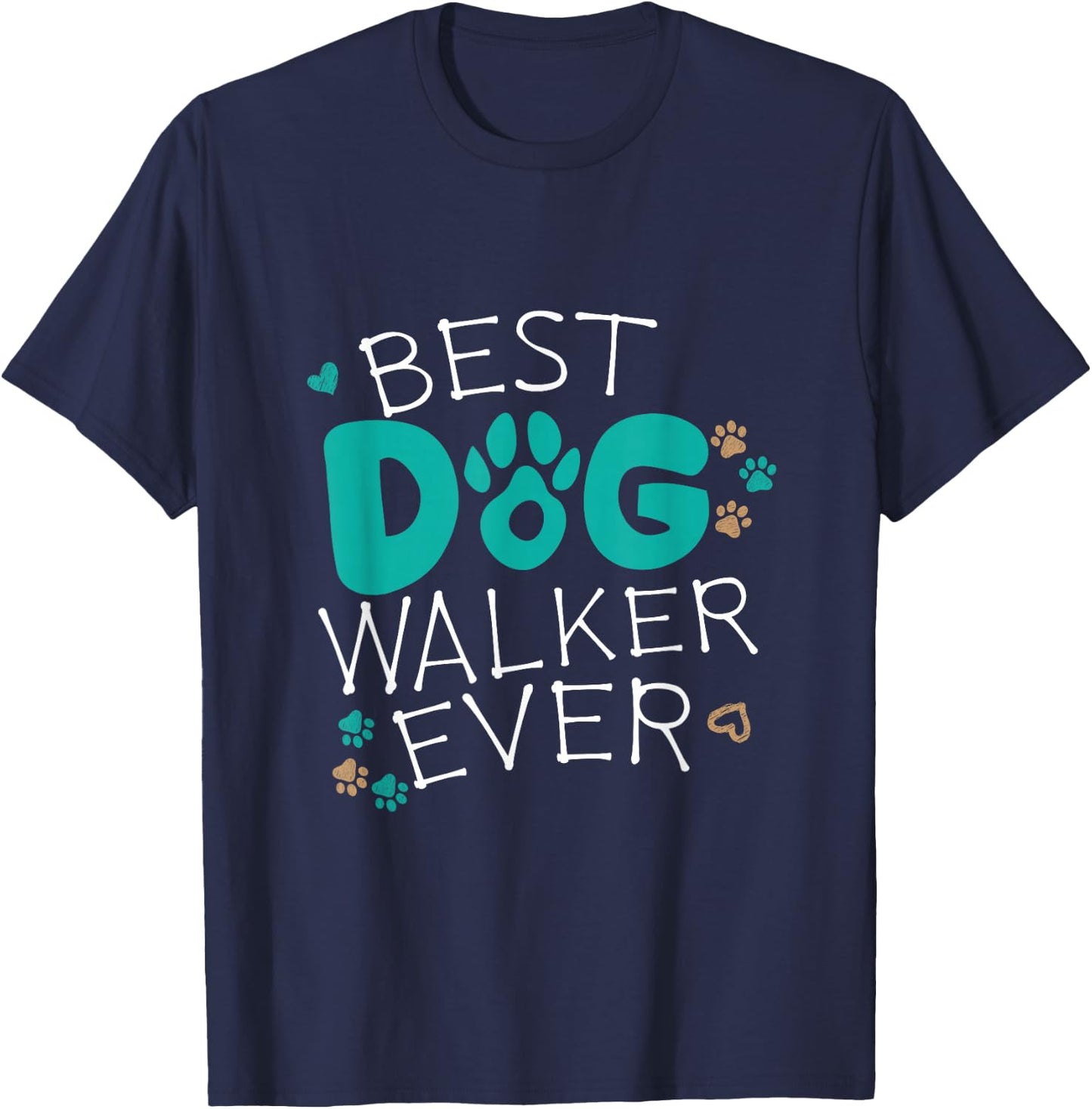 Best Dog Walker Walking Pet Sitter Ever Appreciation Thanks T-Shirt - T-Shirt | Navy