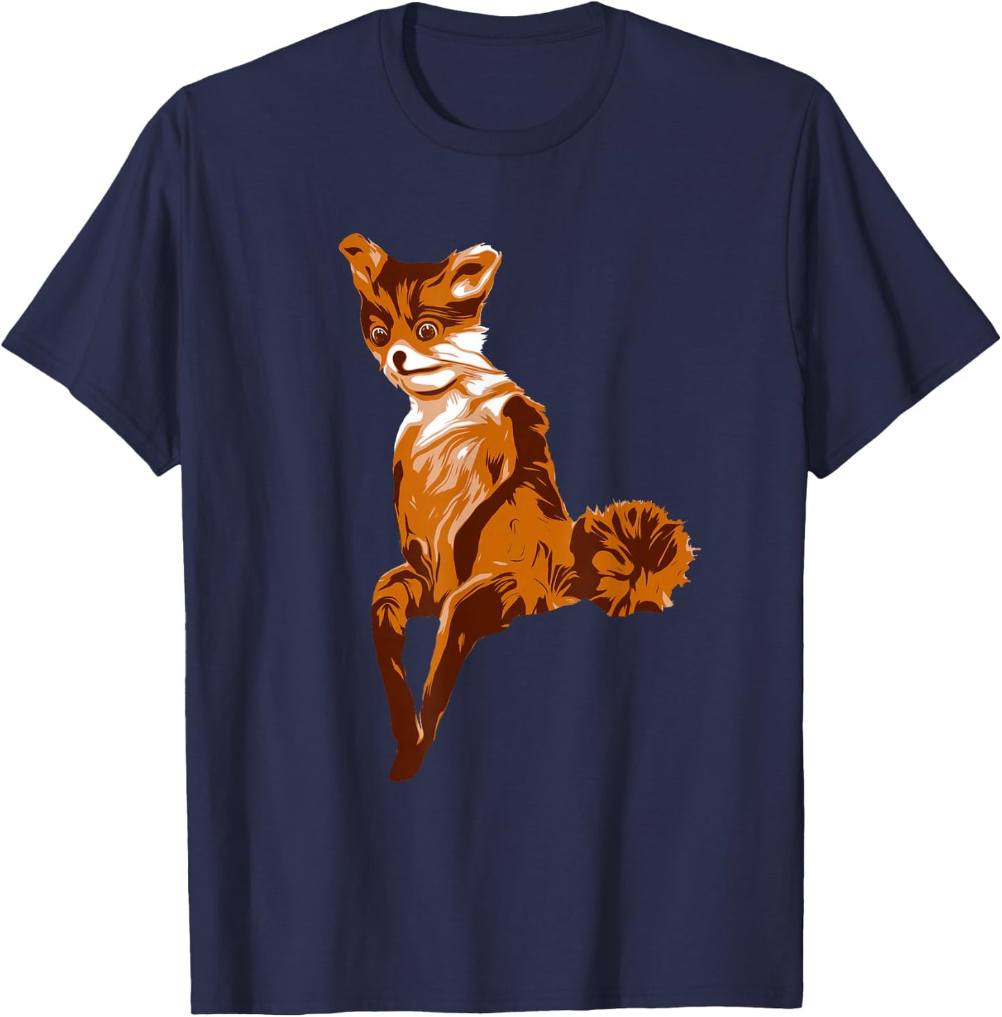 Stoned Fox - Funny Meme T-Shirt - T-Shirt | Navy
