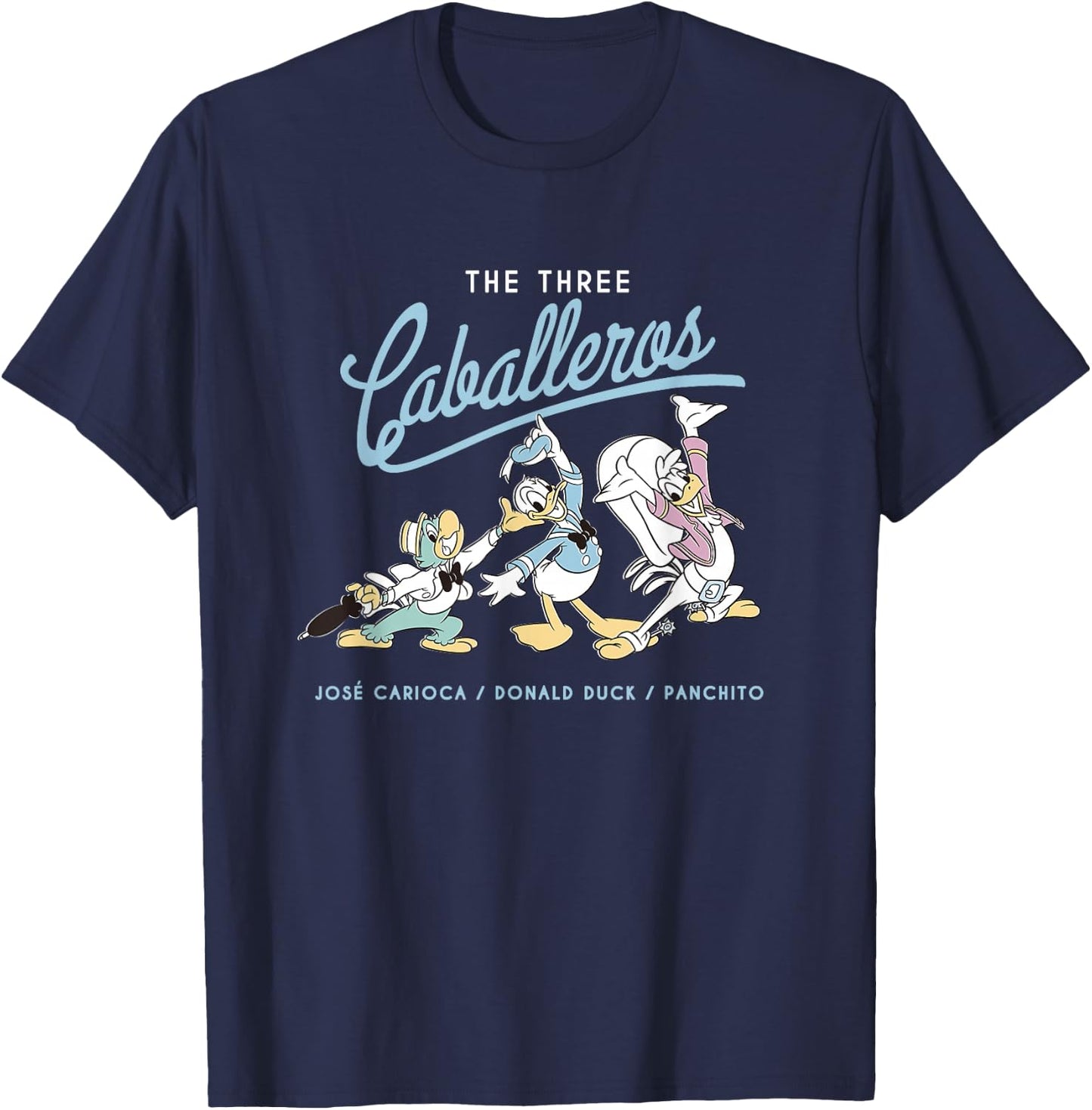 Disney The Three Caballeros Retro Donald Duck T-Shirt - T-Shirt | Navy