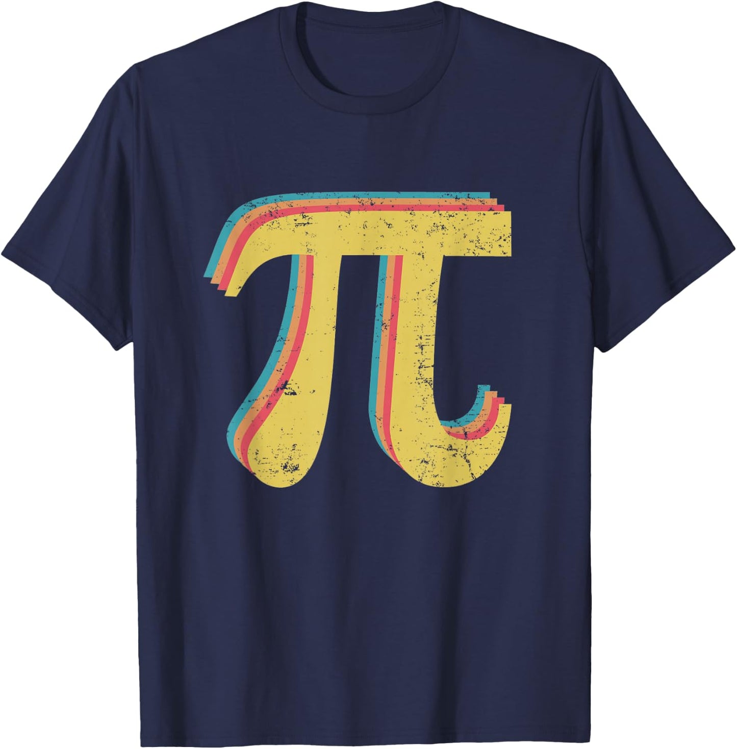 Pi 3,14 Pi Number Symbol Math Science Gift Vintage T-Shirt - T-Shirt | Navy