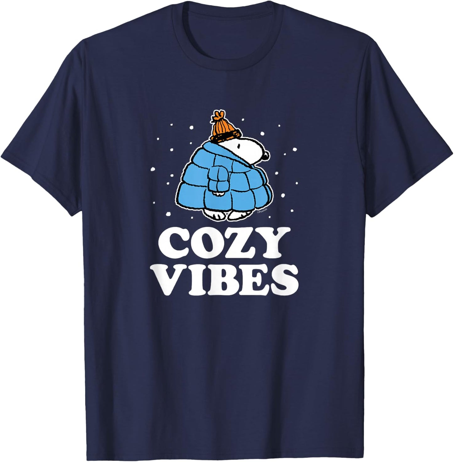 Peanuts - Puffer - Cozy Vibes T-Shirt - T-Shirt | Navy