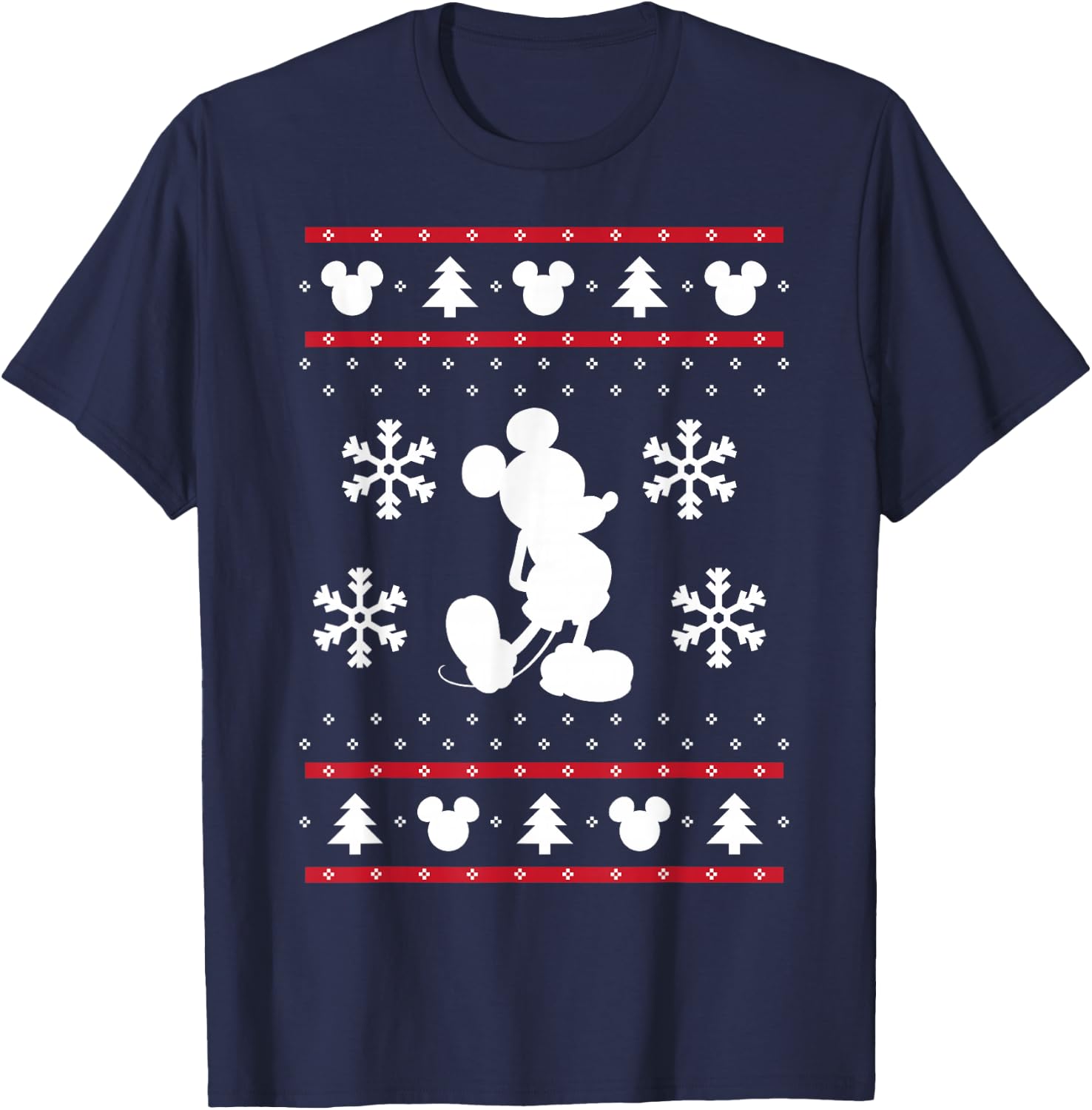 Disney - White Mickey Mouse Holiday T-Shirt - T-Shirt | Navy