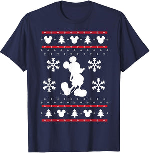 Disney - White Mickey Mouse Holiday T-Shirt - T-Shirt | Navy