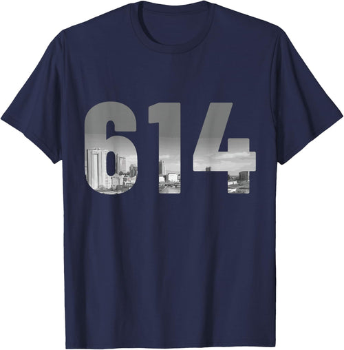 Columbus 614 Area Code Skyline Ohio Vintage