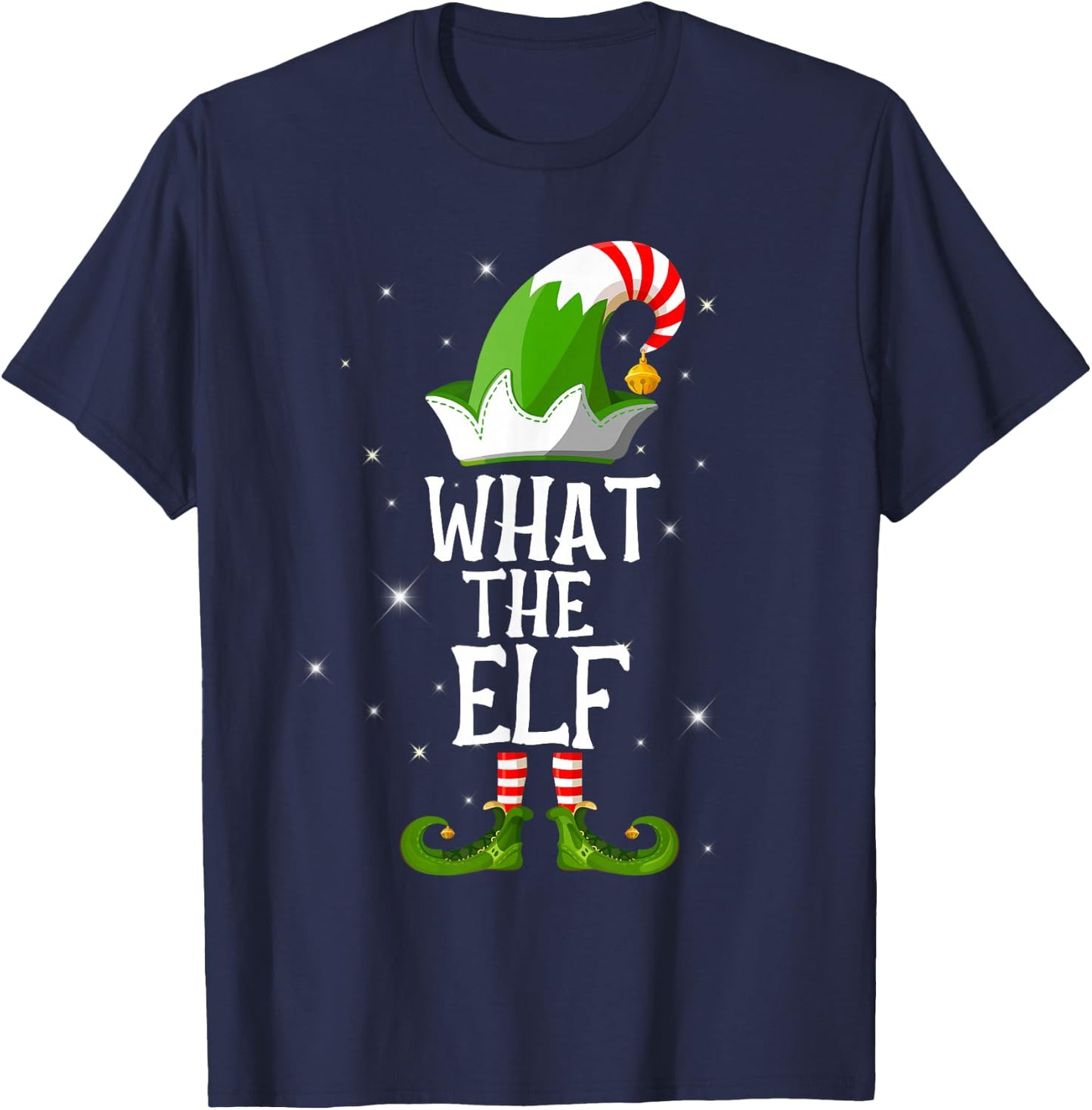 What The Elf Family Matching Group Christmas T-Shirt - T-Shirt | Navy