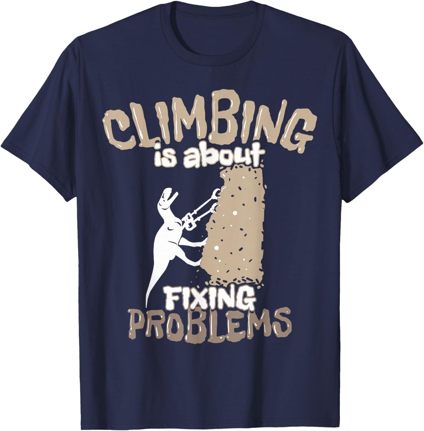 Funny Bouldering & Climbing T-Shirt - T-Shirt | Navy