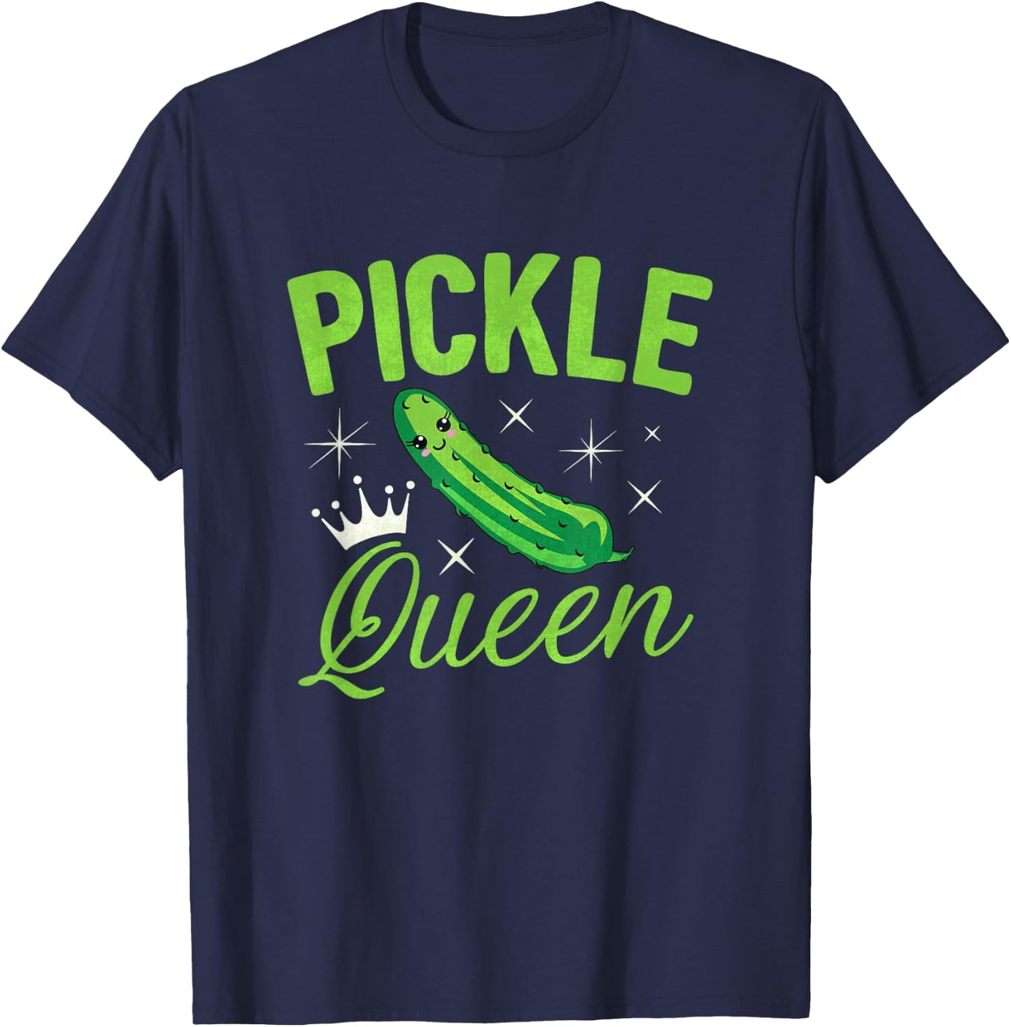 Pickle Queen Shirt Cute Cucumber Lover Girl T-Shirt - T-Shirt | Navy