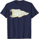 First Grade Back to School Pennant Flag 1st Grade Teacher T-Shirt - T-Shirt | Navy