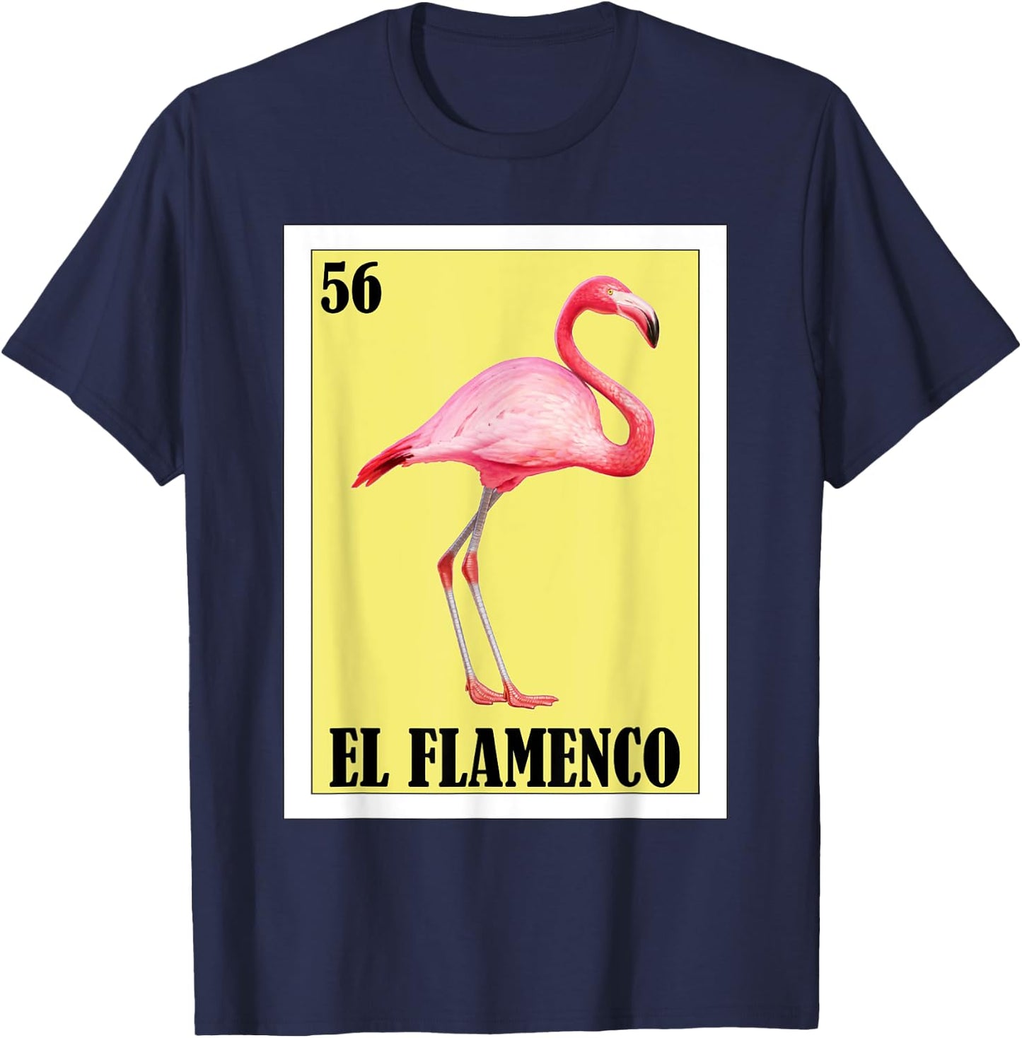 Funny Mexican Flamingo Design - El Flamenco T-Shirt - T-Shirt | Navy