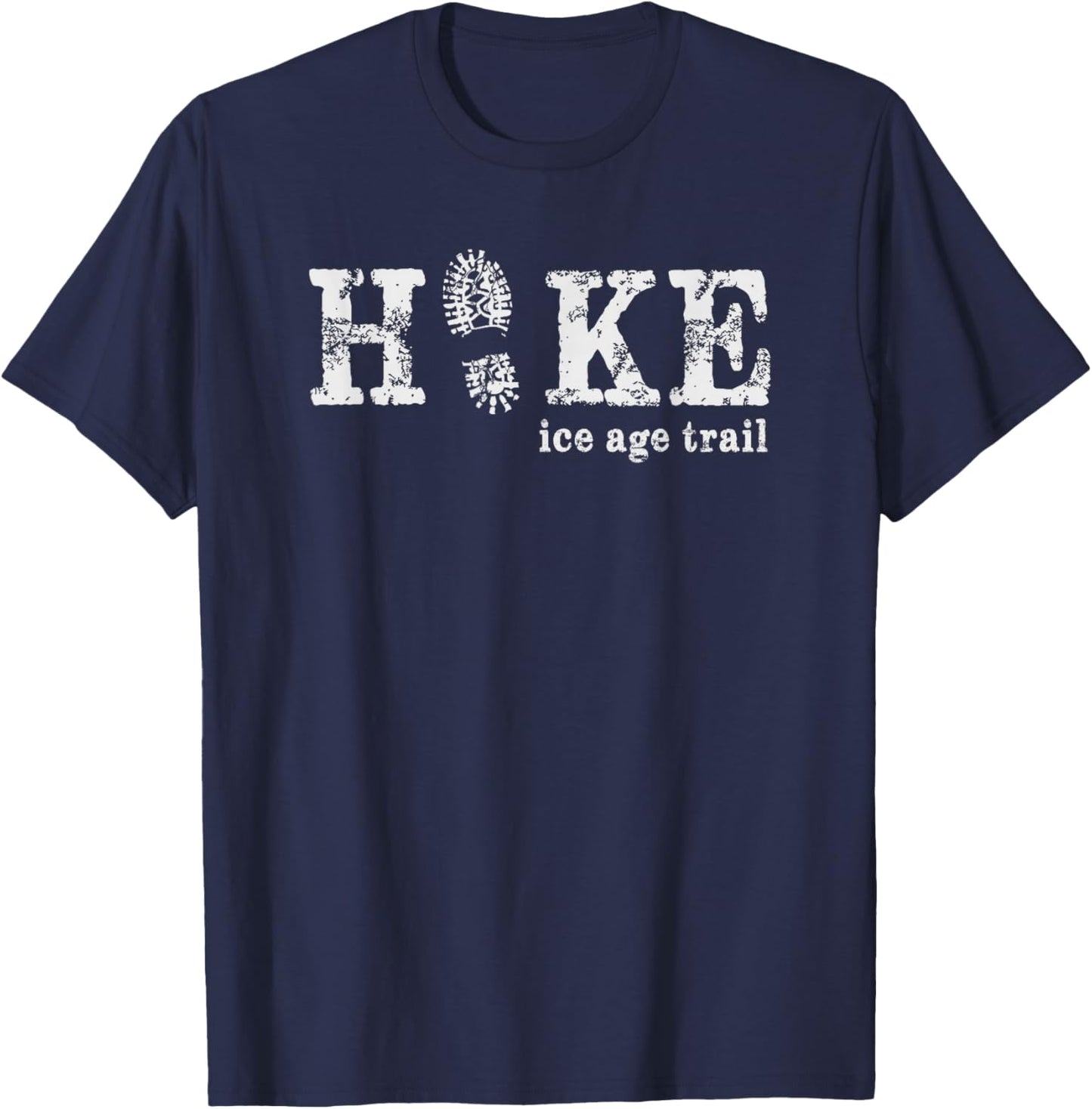 Hike the Ice Age National Scenic Trail Wisconsin T-Shirt - T-Shirt | Navy