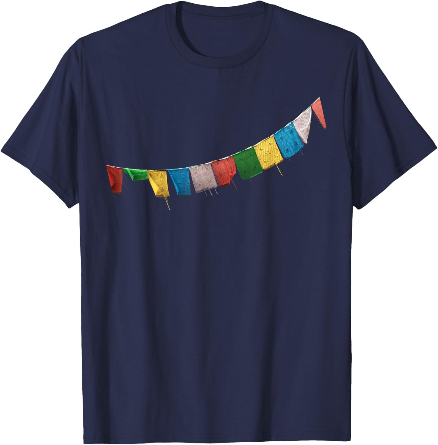 Tibetan Prayer Flag - Meditation & Qi Gong Shirt T-Shirt - T-Shirt | Navy