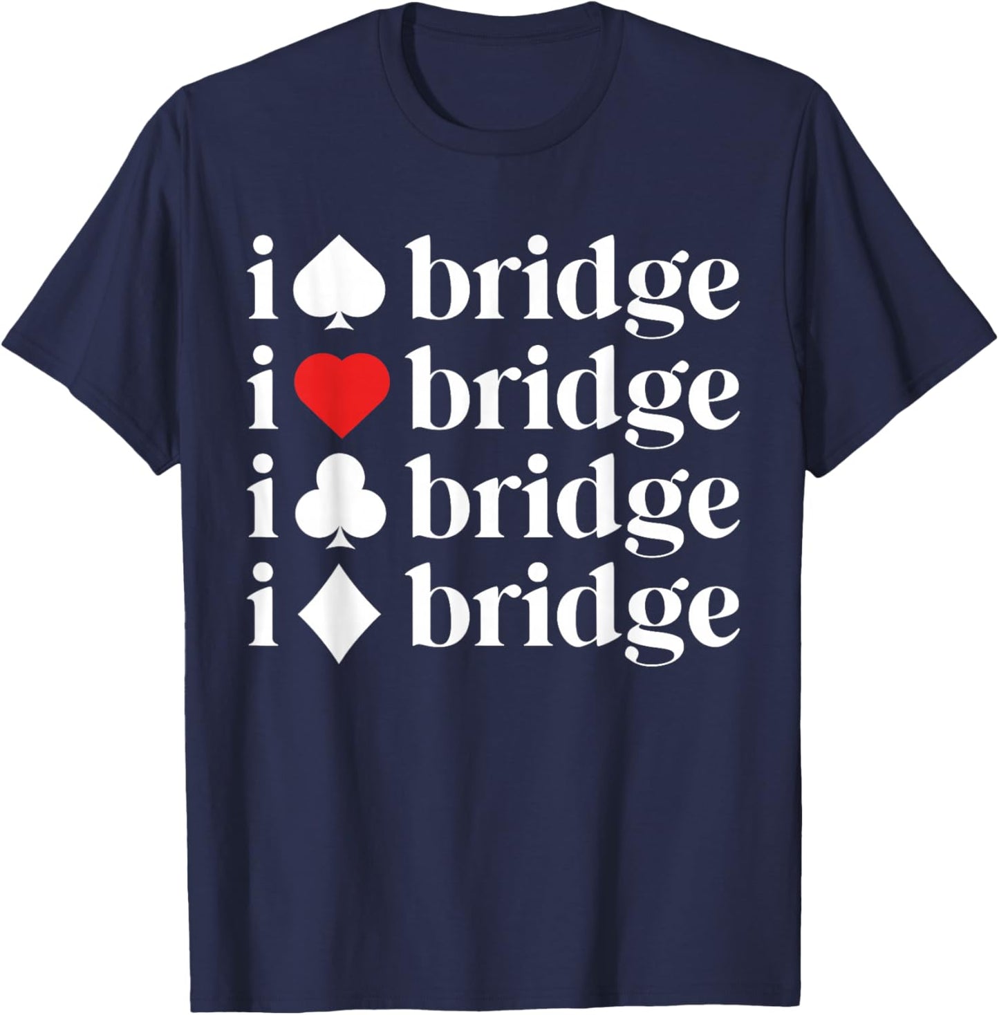 Gifts for Bridge Lover Bridge Card Game Shirt Women Mother T-Shirt - T-Shirt | Navy