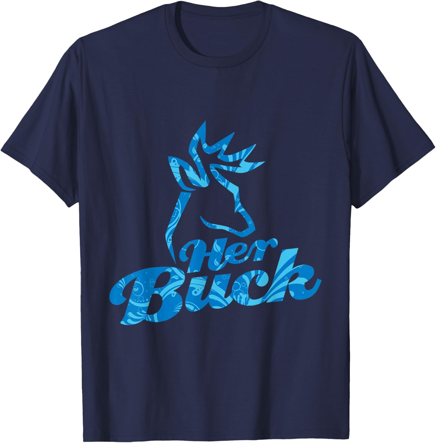 Her Buck & His Doe Matching Couple Shirts T-Shirt - T-Shirt | Navy