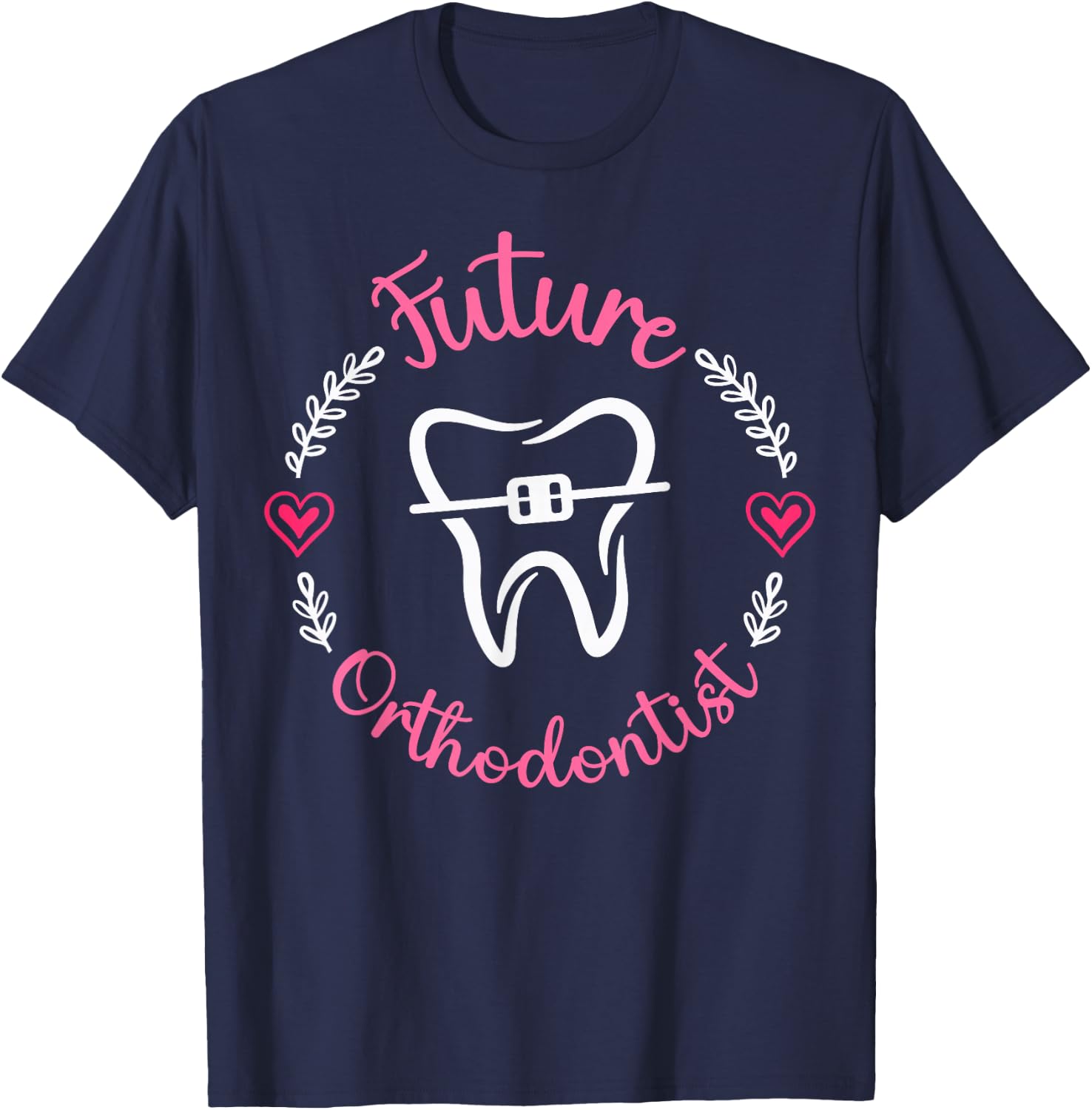 Cute Future Orthodontist Heart T-Shirt - T-Shirt | Navy