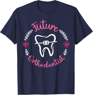Cute Future Orthodontist Heart T-Shirt - T-Shirt | Navy