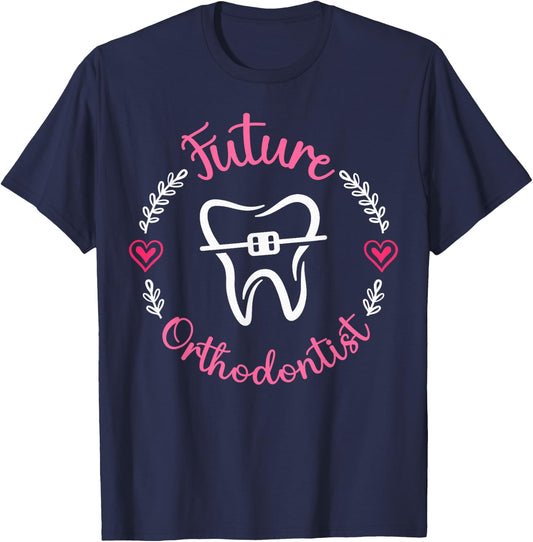 Cute Future Orthodontist Heart T-Shirt - T-Shirt | Navy