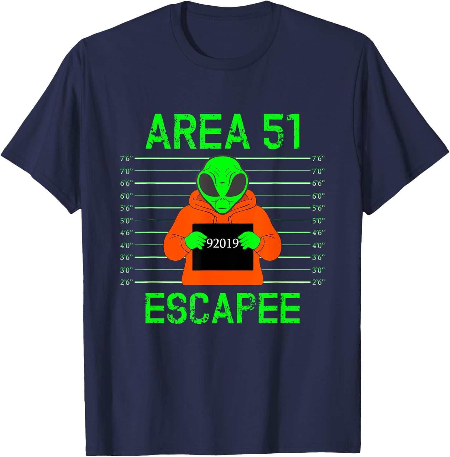 Area 51 Escapee - Funny Alien Costume T-Shirt - T-Shirt | Navy