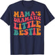 Retro Groovy Mama's Dramatic Little Bestie Kid Toddler Girl T-Shirt - T-Shirt | Navy